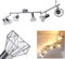 Deckenleuchte Orebro, Deckenlampe aus Metall in Chrom, 6-flammig, mit verstellbaren Strahlern, 6 x E14-Fassung, moderner Spot mit Gittern, ohne Leuchtmittel
