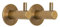 Kon-fort Home Handtuchhaken Golden Bad 2 Stück Design aus Edelstahl AISI 304 Matte Messingfarbe Zum Bohren.