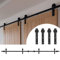 10FT Sliding Barn Door Kit - Double Door Hardware Track Kit with Carbon Steel Hanging Rail for Closet Cabinet