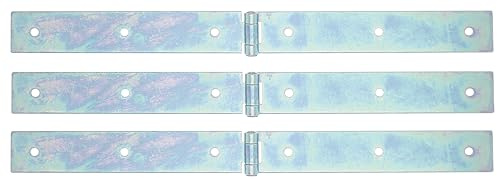Alberts 315917 Kistenband | mit vernietetem Stift | galvanisch gelb verzinkt | 400 x 35 mm | 3er Set