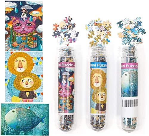 3 Pack Mini Jigsaw Puzzles 150 Pieces for Adults Small Jigsaw Puzzle 6 x 4 Inches House Entertainment Toys Home Decor Puzzles