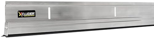 Xcluder Balai de porte Versa-Line de 121,9 cm, finition en aluminium – Scelle les animaux, facile à installer, ajustement maximal, joint sous la porte, résistant à la mastication