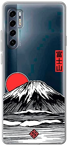 Movilshop Étui pour [TCL 20 Pro 5G ] Dessin japonais [Mont Fuji ] en silicone souple transparent coque gel pour smartphone.
