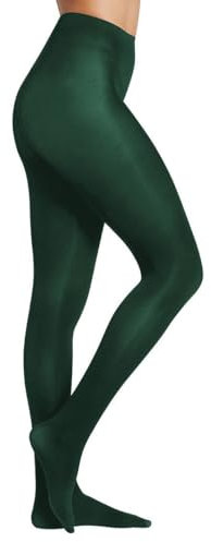 Ysabel Mora Collant Basic 70 deniers vert bouteille