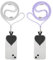 Vicloon Kette zum Umhängen, 2 Stück Handy Lanyard, mit Pad Handy Lanyard, Universal Handykette geeignet für alle Smartphones, Verstellbar und Abnehmbar(Violett, Grau)
