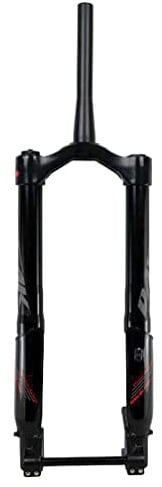 HSQMA Fat Bike Suspension Fork 26 Inch 5.0 Snow Bike Air Fork 160mm Travel Beach E-bike Thru Axle Front Fork 1-1/2 Tapered Damping Adjust (Color : 26'' Black)