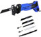 900W Reciprocating Saw Corded Electric Saw 3m Power Cord, with 5Pcs Saw Blades 150mm 240mm, 0-2800SPM Variable Speed, 28mm Stroke, Tool-Free Blade Change, Easy to Operate (Blue)