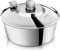 AIESI® Lampada ad alcool in acciaio inox capacità 120 ml con tappo a vite e stoppino, Bruciatore, Fornello alcol, Garanzia Italia 24 mesi