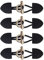 SHTGOI 4 Paar Knebelknöpfe Metall PU-Leder Horn Knebelverschlüsse Kleidungsersatzbutton Nähknöpfe Mit Verschluss Leder Buttons Dufflecoat Verschluss Schnalle Knöpfe für Windjacke Mantel Schwarz