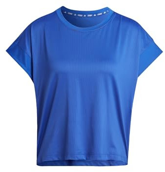 adidas Mujer Studio tee, Semi Lucid Blue/Grey Six, M