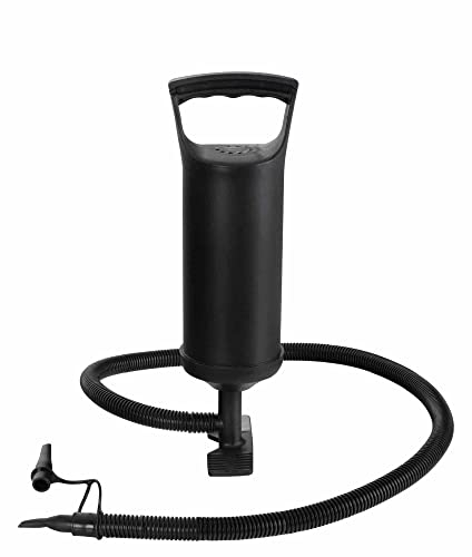 Stagecaptain IF-P01 Luftpumpe - Mechanische Doppelhub-Luftpumpe - 2 Düsenaufsätze in verschiedenen Größen - Länge Schlauch: ca. 1 m - Schwarz