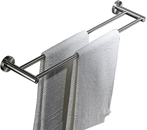Luyckfrazy Porte-Serviettes Mural 40-100cm Porte-Serviettes Double Porte-Serviettes en Acier Inoxydable SUS304 pour Cuisine Salle de Bain Toilette hôtel-vis Montage (Size : 100CM)