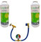 Petroline Gasica D2 226g. (Pack 2 Uds. + Racor con Grifo y Reloj) Botella Refrigerante Orgánico Ecológico Sustituto del R12 y R134A para Recarga de Sistemas Aire Acondicionado Coches