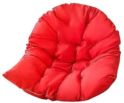 Hängesessel Kissen 80 x 110 cm Waschbar Schaukelstuhl Sitzkissen Dickes Hängestuhl Sitzauflage Polster Kissen für Hängeschaukel Indoor Outdoor (Rot)