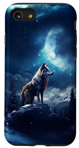 Wolf Moon Mystischer Wolfsliebhaber Hülle für iPhone SE (2020) / 7 / 8