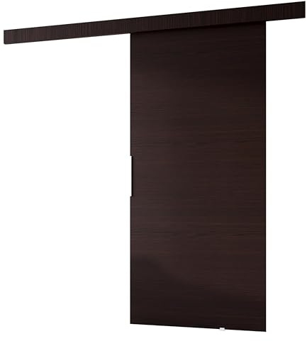 MINIO go for it - Schiebetür Komplettset CLEAN A Schiebetüren 86 cm Breit | Wandmontage, Schiebetürsystem, Zimmertüren - Wenge