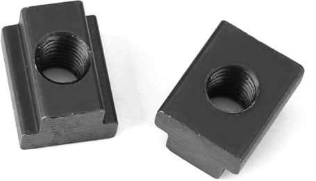 Yctze 5er-Pack T-Nutensteine ​​mit M8/M10-Gewinde – Schwarzoxidbeschichtete T-Nutensteine ​​für Werkzeugmaschinentische (M10)