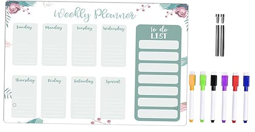 STOBOK Acryl Schreibtafel Für Büro Memo Board Whiteboard Aus Acryl Trockenlöschtafel Für Schreibtisch Löschbare Notiztafel Dekoratives Planer Board