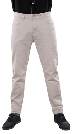 Celio Herren-Hose, einfarbig, schmale Passform, Baumwolle, Beige