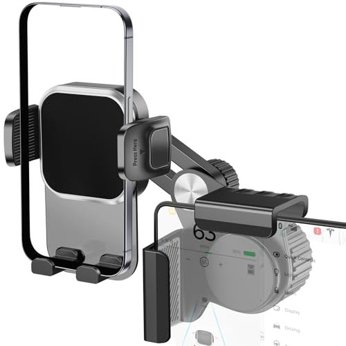 BSADIY Handyhalterung für Tesla Model 3/Y Zubehör 2025, verstellbare universelle Handyhalterung für Tesla Model 3/Y/Cybertruck Bildschirm, nicht klebende Autohalterung, passend für alle Smartphones