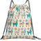 Richugui Süßer Rucksack, Sport, bunt, Lama, Kordelzug, Turnbeutel für Damen und Herren, Rucksäcke, Schwimmtasche für den Strand, Schwarz, One size
