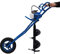 ACROSSPART 63cc 2-Stroke Petrol Earth Drill Single Cylinder Cart Excavator Fence Post Ground Hole Drill Petrol Powered Garden Borer Auger Excavator One Wheeled Trolley Trenchers