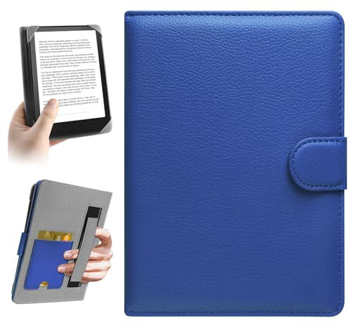 HoYiXi Universel Étui pour 6.8'',7 E-Book Reader Compatibilité Pocketbook/Tolino/Sony/Kindle Paperwhite/Kobo Clara HD/Kobo Clara 2E,6-7 Pouce eReader Cover Case, Bleu