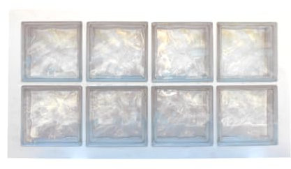 Prefabricerad panel med glasblock, 8 block, avtagbar, transparent