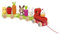 Janod - Train en Bois à Tirer - Thème Ferme - 3 Wagons et 19 Pièces - Jouet d'éveil à Tirer - Bois FSC et Peinture à l'eau - Développer la Motricité Fine - Dès 12 Mois, J03314