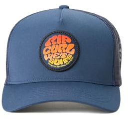 Rip Curl Curve Peak Structured Trucker Hat Mesh Snapback Baseball Cap für Herren Verstellbar, Dark Navy Wetsuit Icon 254, Einheitsgröße