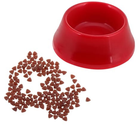 ERINGOGO Platos De Comida para Perros Miniatura Accesorios De Casa De Muñecas para Creativo y Realista para Fomentar La Imaginación y Habilidades Motoras