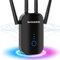 WONLINK WLAN Verstärker, 1200Mbit/s WiFi Verstärker Dualband WLAN Repeater mit 4 Schwenkbare Antenne, Ethernet-Port, MU-MIMO, Unterstützung Repeater/Router/Ap Modus für Zuhause und Büro, EU Plug