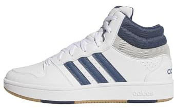 adidas Unisex Hoops MID Classic Shoes, FTWR White/preloved Ink/Orbit Grey, 40 2/3 EU