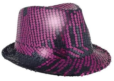 LP Divertissements Lot de 6 - Chapeau tribly à sequins rose noir