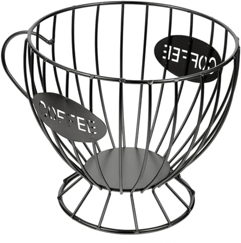 CHICAMPERA Kaffeekapselhalter Aus Eisen Aufbewahrungs Organizer Für Kaffeekapseln Und Snacks Schwarz Vielseitiger Kaffeebar Organizer Für Küche Und Büro