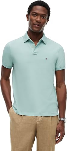 Tommy Hilfiger Herren Poloshirt Kurzarm 1985 Regular Fit, Grün (Crushed Mint), XS