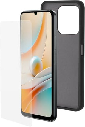 SPC Discovery 3 / 3SE Protection Pack – Silikonhülle Schwarz mit Mikrofaserinnenseite + gehärtetem Glas für SPC Discovery 3 und Discovery 3 SE (6,8”) | Extrem widerstandsfähig und halbflexibel