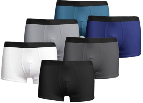 Mens Underwear Combination Mid Rise Breathable Boxer Shorts Swim Trunks Pfeilring Underwear Men, blue, 3XL