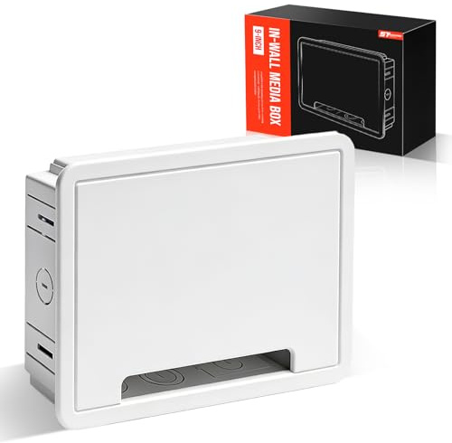 Staidkare Boîtier multimédia mural de 22,9 cm – Prise TV encastrée et boîtier réseau – Compatible avec les appareils de streaming et l'unité Samsung Connect – Compatible avec WiFi, kit de gestion de