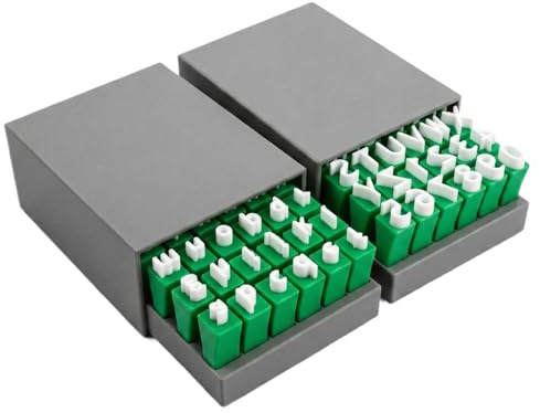 2 Stück Alphabet Tonstempel Set, Töpferstempel Buchstaben Set, Großbuchstabe Buchstaben Stempel für Ton und Keramik, Zahlenstempel Stempel set für Kunst und Handwerk