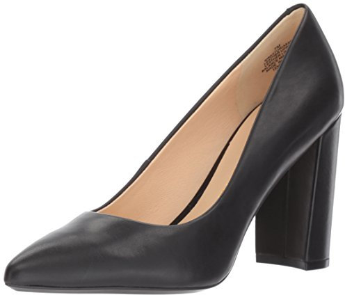 NINE WEST Damen Astoria 9x9 Pumps, Schwarz Leder, 41 EU