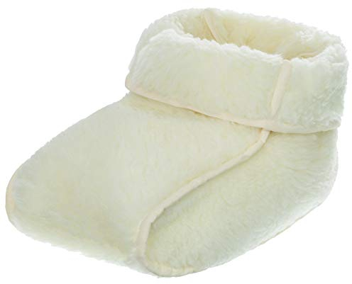 Brandsseller Chauffe-Pieds Chauffe-Orteils Protège-Pieds en Imitation Fourrure d'agneau Chaud et Doux - Naturel