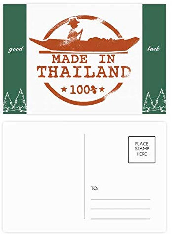 Kingdom of Thailand Kajak Illustration Glückspostkarten-Set, Karte Postkarte, 20 Stück