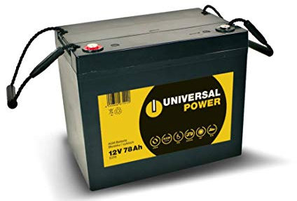 Universal Power AGM Solarbatterie Wohnmobilbatterie E-Scooter Akku 12V 78Ah