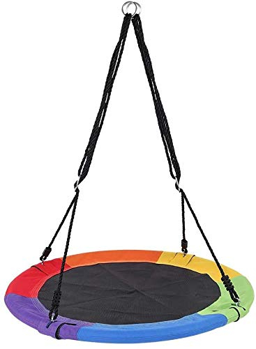 Nestschaukel rund für den Garten, bis 150 kg, geschlossener Ø100cm (Multicolor)