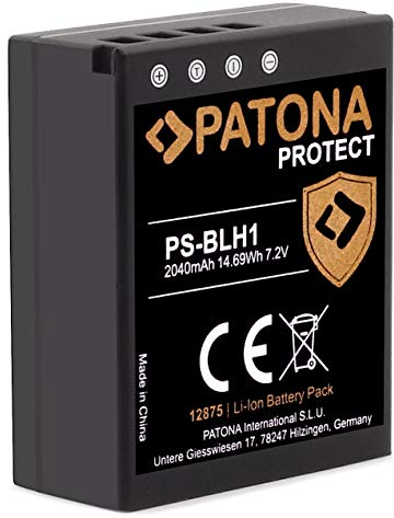 PATONA V1 Protect BLH-1 PS-BLH-1 Battery (2040 mAh) with NTC Sensor and V1 Housing - Intelligent Battery System - Latest Generation