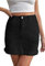 JayscreateEU Damen Sommerrock Jeansrock Enger Minirock Mit Tasche Hüftrock A-Linie Mit Taschensaum Und Fransen, Schwarz, S