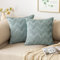 MIULEE 2er Set Wolle Kissenbezüge Dekokissen Polyester Sofakissen Weich issenbezug Couchkissen Zierkissenbezug mit Verstecktem Reißverschluss für Wohnzimmer Schlafzimmer Blau Grau 40x40 cm