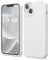 elago Liquid Silicone Case Kompatibel mit iPhone 14 Hülle (6.1), Hochwertiges Silikon, Ganzkörperschutz - 4 Schichten stoßfeste Handyhülle, kratzfestes weiches Mikrofaserfutter (Weiß)