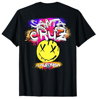Santa Cruz California Smile Graffiti Design T-Shirt